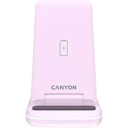 Зарядний пристрій Canyon WS-304 3 в 1 QI Iced Pink (CNS-WCS304IP) - мініатюра 5