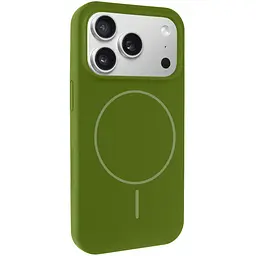 Чохол Epik Silk Full Protective (AA) NO LOGO with Magnetic Fit для Apple iPhone 17 Pro / 18 Pro (6.3") Зелений / Dark Olive