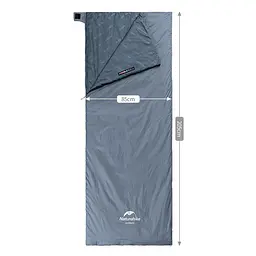 Спальник надлегкий Naturehike Ultralight LW180 NH21MSD09 правий, (15°C), p-p XL, сіро-синій - мініатюра 2