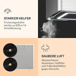 Витяжка Klarstein Futurelight Smart 420 м³/год 200 Вт острівна (10038710) - мініатюра 4