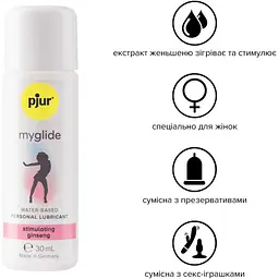 Збуджувальна змазка на водній основі Pjur my glide - мініатюра 2