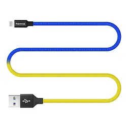 Кабель ColorWay USB - Apple Lightning (national) 2.4А 1 м синьо-жовтий - мініатюра 3