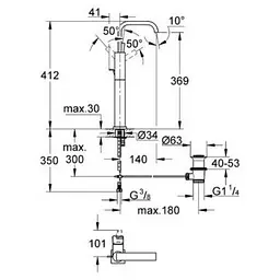 Змішувач для раковини Grohe Allure 32249000 Хром - мініатюра 2