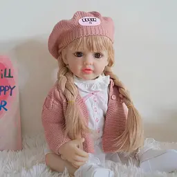 Реалістична Кукла Реборн 55 см повністю вінілова Doll Reborn Baby К0100307 - мініатюра 4