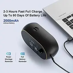 Сенсорний диспенсер настінний дозатор для мила з годинником Zhiya MYX-W2 Black - мініатюра 5