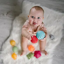 Набір розвиваючих сенсорних м'ячів та тваринок BabyOno 6 шт - мініатюра 4
