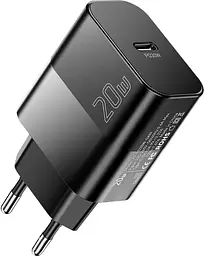 Комплект Essager: зарядний пристрій 20W (USB-C) + кабель USB-C-USB-C, EU, чорний - мініатюра 10
