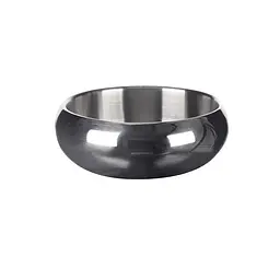 Миска для собак Flamingo Muna Silver з нержавіючої сталі з подвійними стінками, розмір S, об’єм 0.37 л