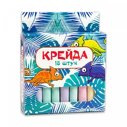 Крейда "Маленький круглий" Strateg 50107, 18 штук, різнокольорова