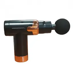Масажер ручний для тіла м'язовий з акумулятором 4 насадки чорний Fascial Gun JY-760