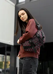 Велика жіноча поясна сумка бананка Sambag DynamicDart чорна 38 × 21 × 7 см (80411148) - мініатюра 2