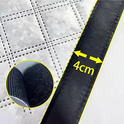 Штора для утеплення вікон на липучках Срібло H 280 x 130 см - мініатюра 10