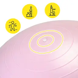 М'яч для фітнесу (фітбол) Cornix 55 см напівмасажний Anti-Burst Light Pink XR-0465 - мініатюра 8