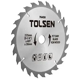 Диск пильний Tolsen пильний з ТВС напайками по дереву 254х60Т*30мм (76461)