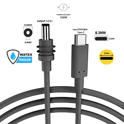 Кабель живлення для Starlink Mini провід перехідник DC на USB Type-C 15м (19219) - мініатюра 4