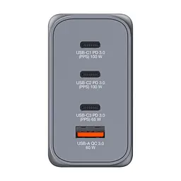 Зарядний пристрій Verbatim GaN 200 W 4 ports (2xUSB-C-100 W,USB-C-65 W /USB-A -3.0) (32204) - мініатюра 6