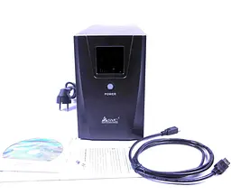 Джерело безперебійного живлення SVC 1250 ВА / 750 Вт / 7.5 А*ч (VP-1250-LCD) - мініатюра 4