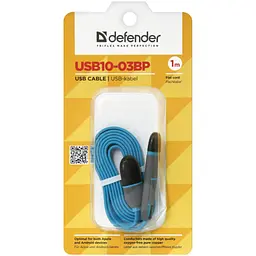 Дата кабель USB10-03BP USB - Micro USB/Lightning, blue, 1m Defender (87487) - мініатюра 5