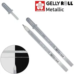 Ручка гелева Sakura Metallic Срібло - мініатюра 2