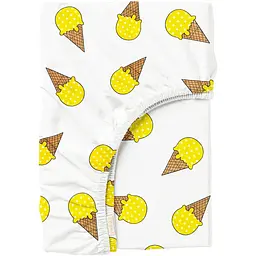 Простирадло Cosas на резинці 90х200 icecream yellow, жовтий (IcecreamYellow_90x200x20)