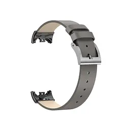 Шкіряний ремінець для XiaomiBand 8 Темно-сірий - мініатюра 4