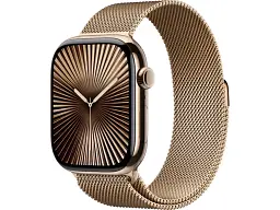 Смарт-годинник Apple Watch Series 10 GPS + Cellular 46mm Gold Titanium Case w. Gold Milanese Loop - M/L (MX003)
