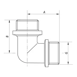 Кутник Koer 1/2'' НН (хром) Kf.L06M.Chr KF0130 - мініатюра 4