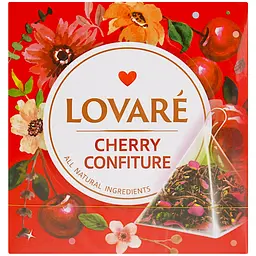 Чай чорний та зелений Lovare Cherry Confiture 30 г (15 шт. х 2 г) - мініатюра 3