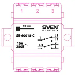 Перемикач Sven SE-60018-C cream (7100044) - мініатюра 3