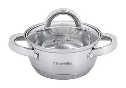 Каструля зі скляною кришкою, низька Kamille Ø14 см kuh0009869