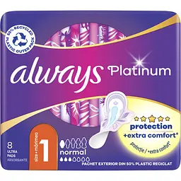 Гігієнічні прокладки Always Platinum Normal Single 16 шт.  (2 уп. х 8 шт.) - мініатюра 3