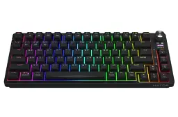 Клавіатура бездротова Hator Icefall Pro, Black, Bluetooth 5.3 / USB 2.4GHz / Type-C, механічна TFT екран, RGB підсвічування 4000 mAh (HTK450UA)