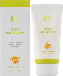Заспокійливий сонцезахисний крем для обличчя з центелою Lamelin Cica Sun Cream SPF 50+ PA++++ 70 мл - мініатюра 2