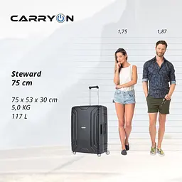 Валіза CarryOn Steward (L) Black (502324) - мініатюра 10