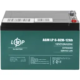 Акумулятор LogicPower 6-DZM-12 Ah тяговий свинцево-кислотний під болт М5 (LP9172) - мініатюра 3