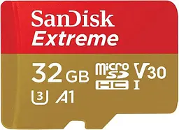 Карта пам'яті SanDisk microSDHC 32GB UHS-I U3 Extreme A1 V30 + SD Adapter (SDSQXAF-032G-GN6MA) [91559] - мініатюра 4