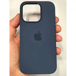 Оригінальний силіконовий чохол Apple Silicone Case MagSafe Storm Blue для iPhone 14 Pro (6.1") (MPTF3ZM/A) - мініатюра 2
