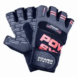 Рукавички для фітнесу Power System PS-2800, Black/Red - L