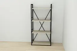 Етажерка 4/60 Ferrum-decor Серії Коннект 120x60x28 чорний ДСП Дуб Сонома 16мм (FRD-104239) - мініатюра 6