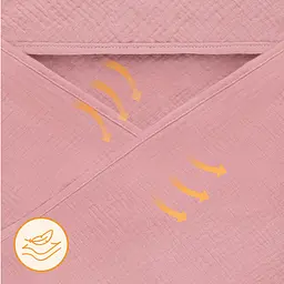 Рушник з капюшоном Lionelo Muslin Hooded Towel Pink Baby 80х80 см - мініатюра 4