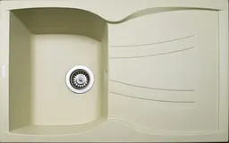 Кухонна мийка Adamant NEW LINE ivory 780x495x235 мм, з крилом 78 см - мініатюра 1
