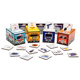 Дитячий Сортер Монтессорі PuzzleOK Машинки Puz-87873