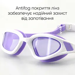 Окуляри для плавання Renvo Javari Уні Anti-fog Фіолетовий, Білий OSFM (2SG300-09) - мініатюра 6