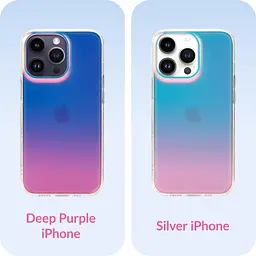 LONLI - для iPhone 14 Pro Max (6,7 дюйма) - Флуоресцентний райдужний напівпрозорий матовий чохол - Серія Just in Case - мініатюра 2