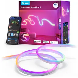 Стрічка світлодіодна розумна Govee H61D3 Neon Rope Light 2, 5м, RGBIC, WI-FI/Bluetooth, білий