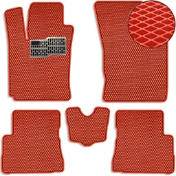 Килимки в салон EVA для Hyundai Getz 2005-2008 з підп'ятником Червоні 5 шт