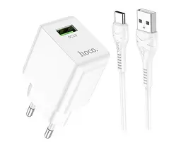 Комплект зарядного блоку та кабелю HOCO Proton C98A Micro USB Cable 1USB 18W білий