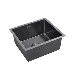 Кухонна мийка Kroner KRP Schwarze - 4843HM PVD (3,0/1,0 мм) (CV022792) - мініатюра 2