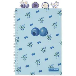 Зошит для записів Buromax Blueberry Arabeski А5 80 аркушів 4 роздільники (BM.2587-54)