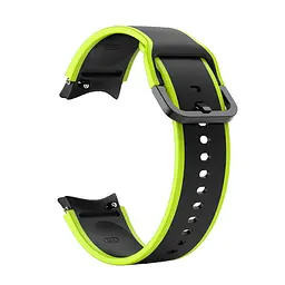 Браслет Double Line для Samsung Galaxy Watch 6 Classic 43mm 6 Classic 47mm - чорно-зелений ширина кріплення 20мм силікон Watchbands (W12-5WB81966105) - мініатюра 2